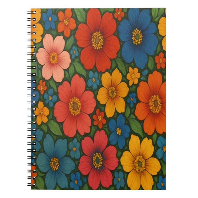 Carnet Motif Fleur sauvage transparent (Devant)