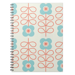 Carnet Motif fleurie géométrique sans couture. Style nord