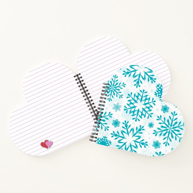 Carnet Motif Flocon de Neige Bleu (Intérieur)