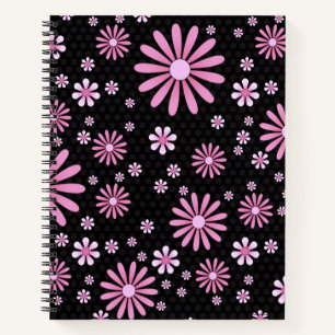 Carnet Motif floral à marguerite Power Fleur rose