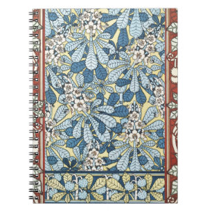 Carnet Motif floral au marronnier Art nouveau vintage