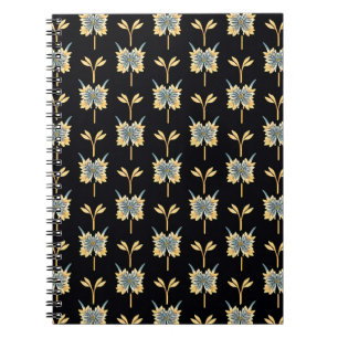 Carnet Motif floral avec fleurs jaunes