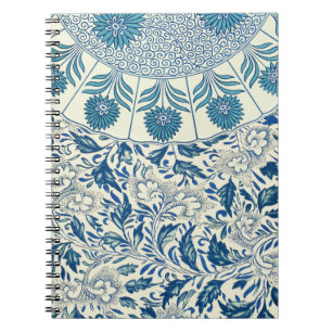 Carnet Motif Floral bleu Antique Design asiatique