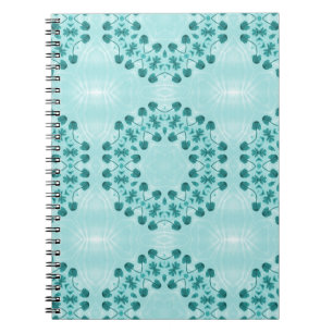 Carnet Motif floral, bleu Turquoise