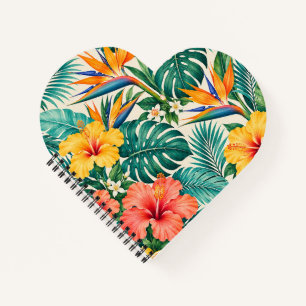 Carnet Motif floral botanique Paradis tropical