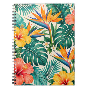 Carnet Motif floral botanique Paradis tropical