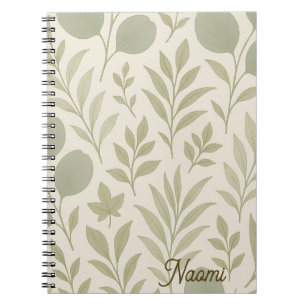 Carnet Motif floral botanique sans couture Yoga de luxe