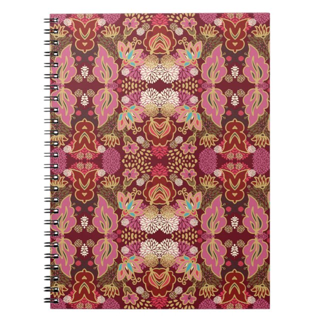 Carnet Motif floral chaotique et décoratif (Devant)