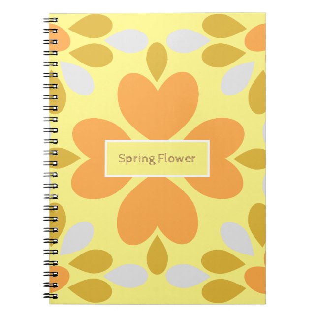 Carnet motif floral de fleurs de printemps (Devant)