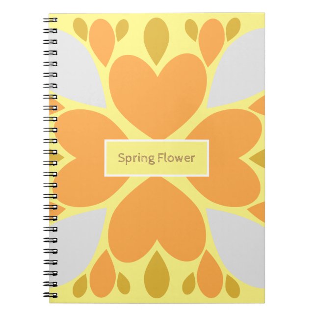 Carnet motif floral de fleurs de printemps (Devant)
