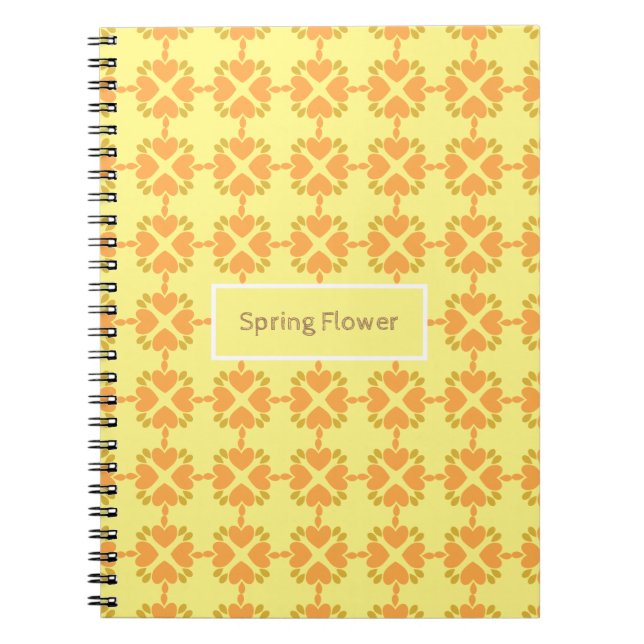 Carnet motif floral de fleurs de printemps (Devant)