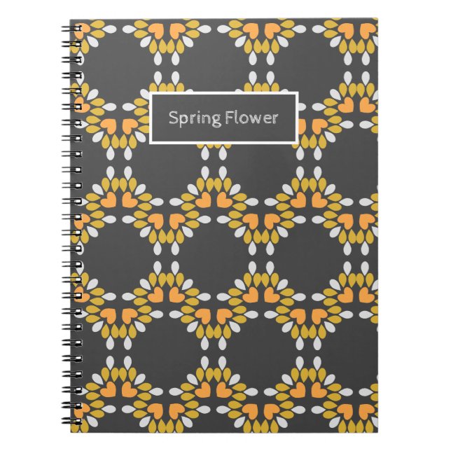 Carnet motif floral de fleurs de printemps (Devant)
