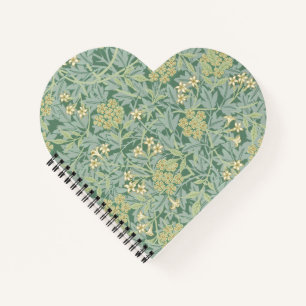 Carnet Motif floral de jasmin vert élégant