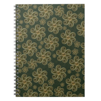 Carnet Motif floral de la forêt en papier roulé