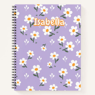 Carnet Motif floral de marguerite sans couture lavande