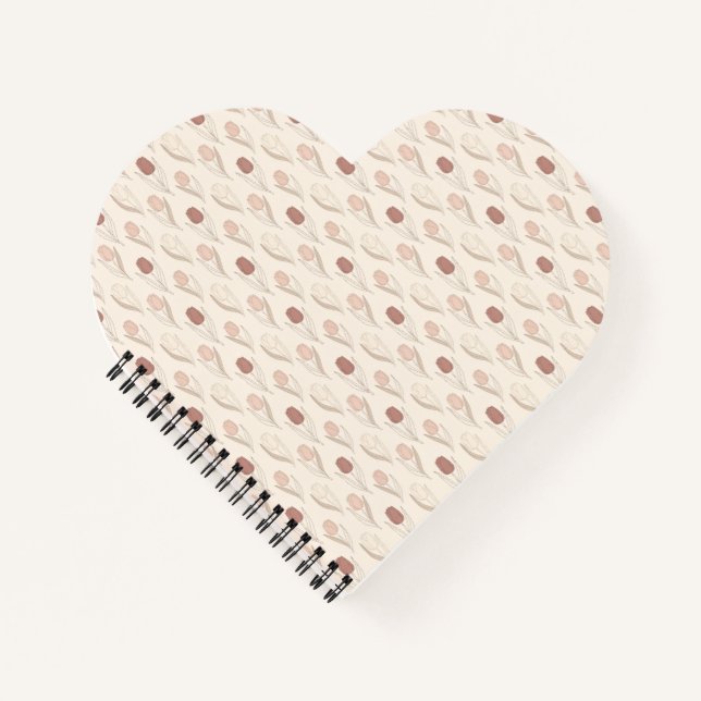 Carnet Motif floral de tulipe moderne (Devant)
