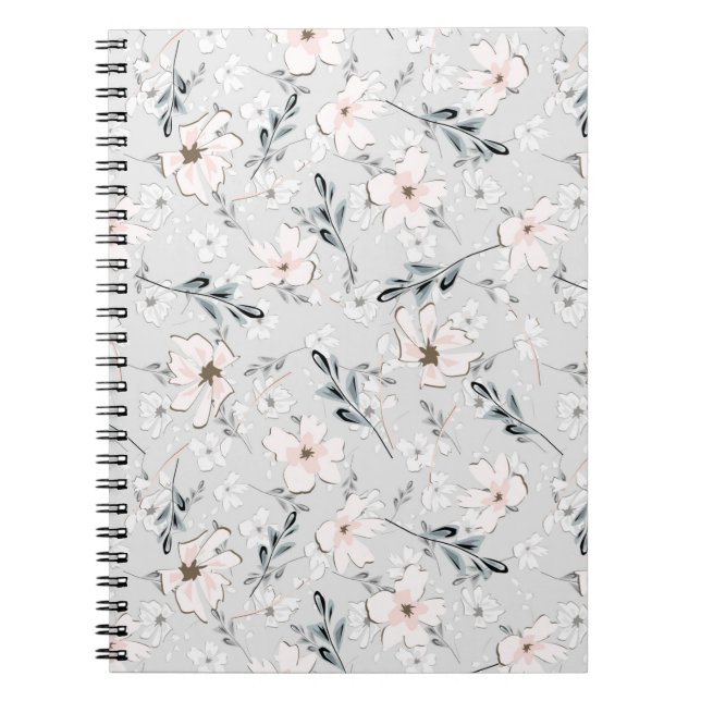 Carnet Motif floral délicat.  (Devant)