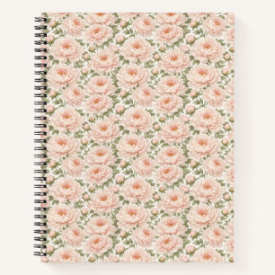 Carnet Motif floral élégant de pivoine