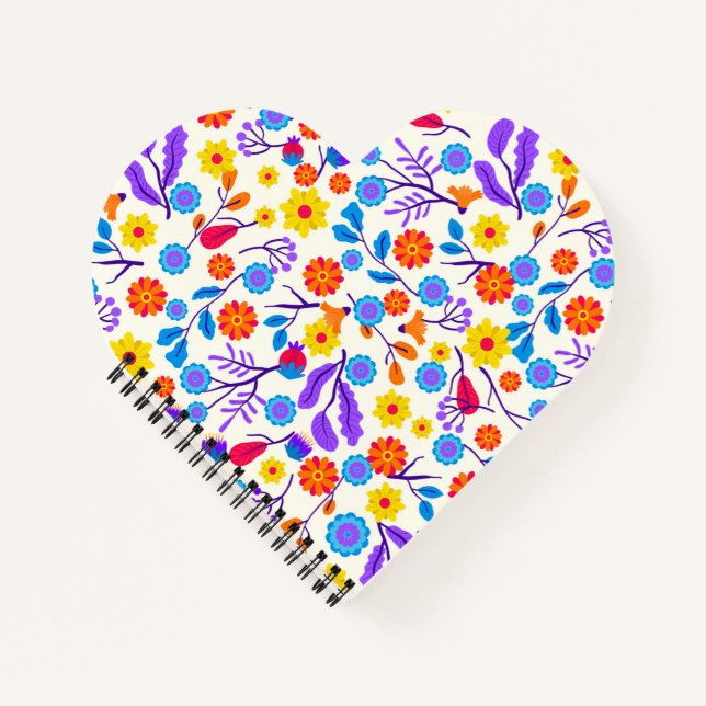 Carnet Motif floral exotique coloré-23146 (Devant)