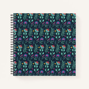 Carnet Motif floral exotique peint à la main-23206