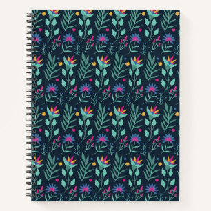 Carnet Motif floral exotique peint à la main-23206
