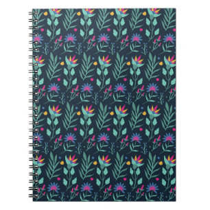Carnet Motif floral exotique peint à la main-23206