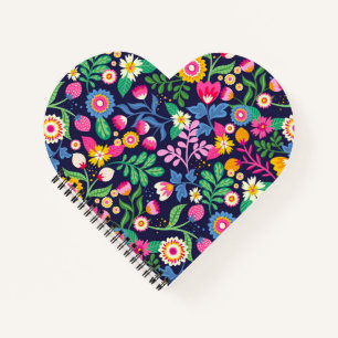 Carnet Motif floral exotique peint à la main-48330