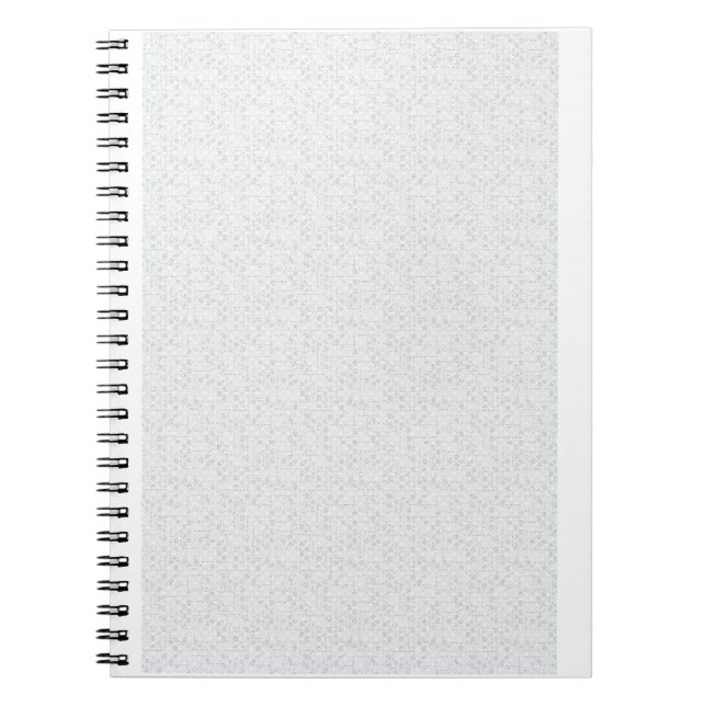 Carnet Motif floral géométrique gris clair (Devant)