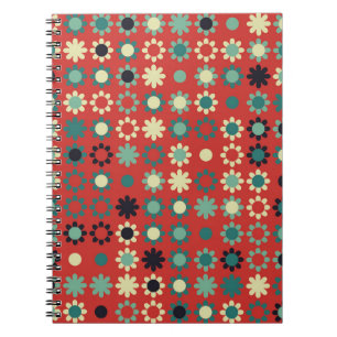 Carnet Motif floral incolore avec éléments colorés, vi