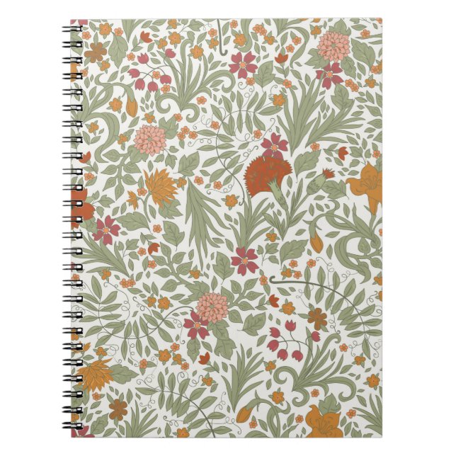 Carnet Motif floral incomparable.  (Devant)
