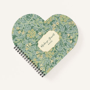 Carnet Motif floral jasmin vert