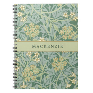 Carnet Motif floral jasmin vert