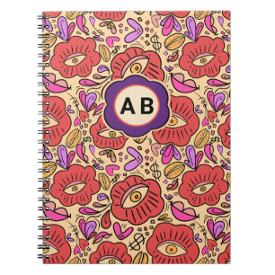 Carnet Motif floral Lucky Eye