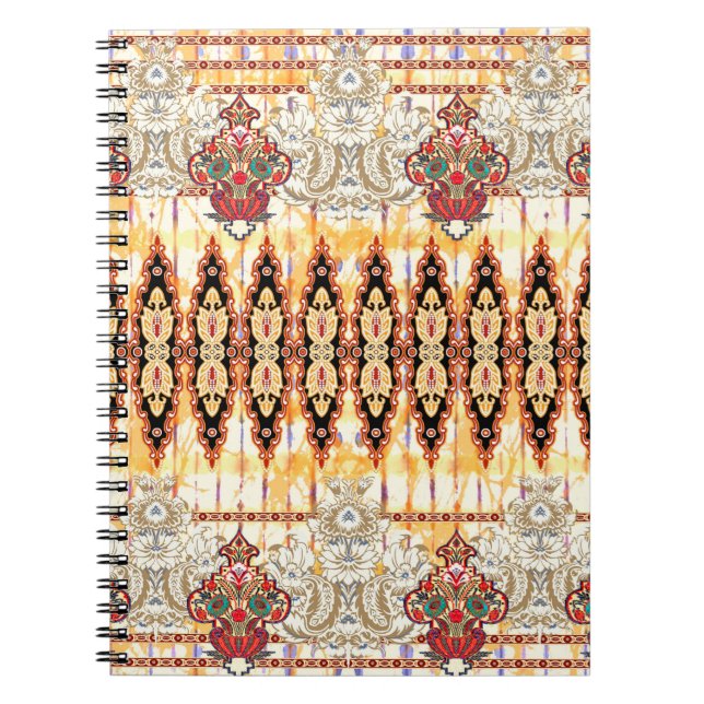 Carnet Motif floral mughien ethnique incomparable (Devant)