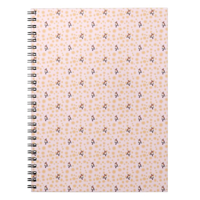 Carnet Motif floral oiseaux (Devant)