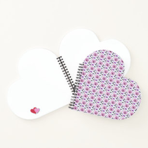 Carnet Motif floral Papillon Violet Cottagecore Mignon 