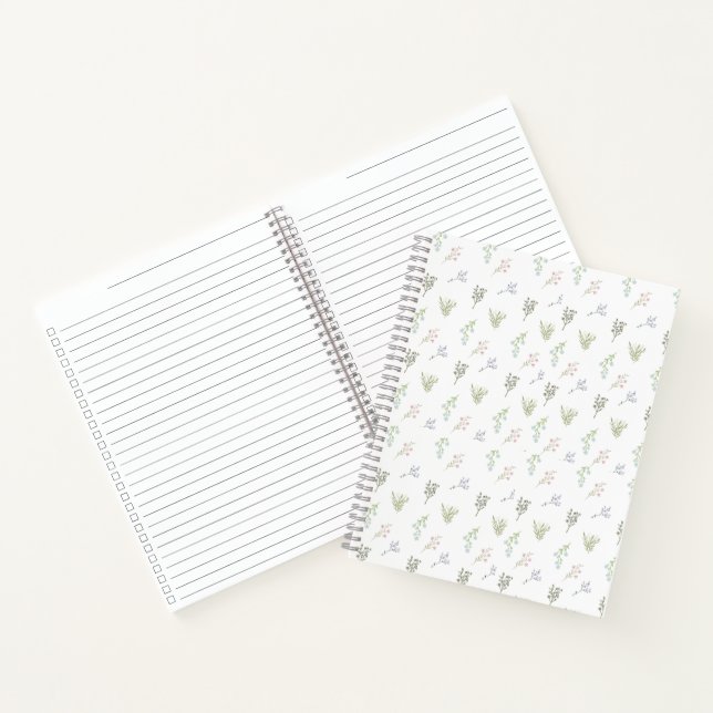 Carnet Motif floral pastel – Impression botanique élégant (Intérieur)