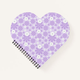 Carnet Motif Floral Pastel LAVANDE