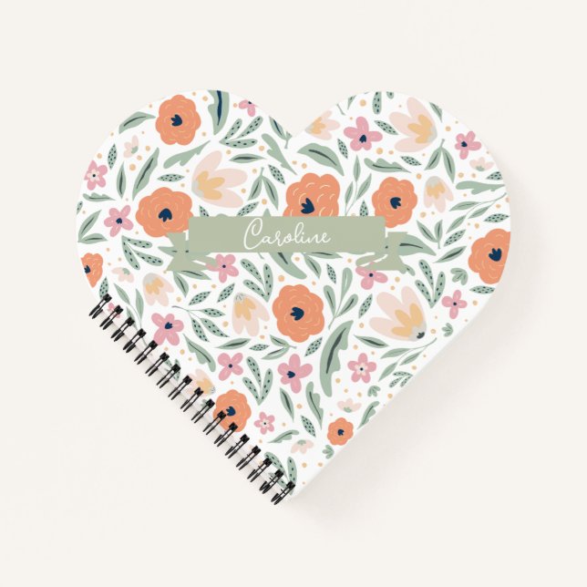 Carnet Motif floral Pastel Spring (Devant)