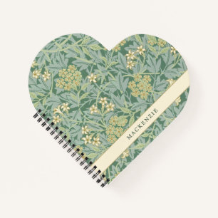 Carnet Motif floral personnalisé de jasmin vert