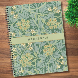 Carnet Motif floral personnalisé de jasmin vert