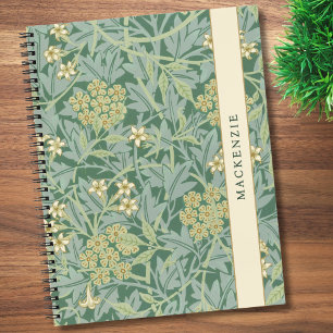 Carnet Motif floral personnalisé de jasmin vert