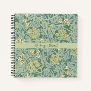 Carnet Motif floral personnalisé de jasmin vert