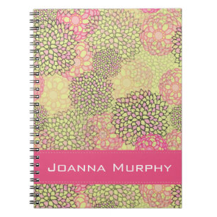 Carnet Motif Floral Personnalisé Tendance Moderne