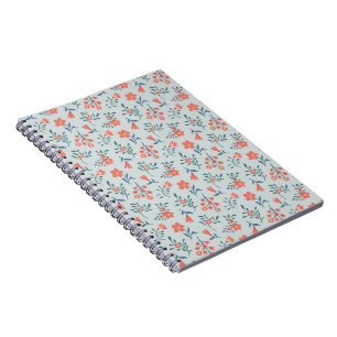 Carnet Motif floral Prairie de corail