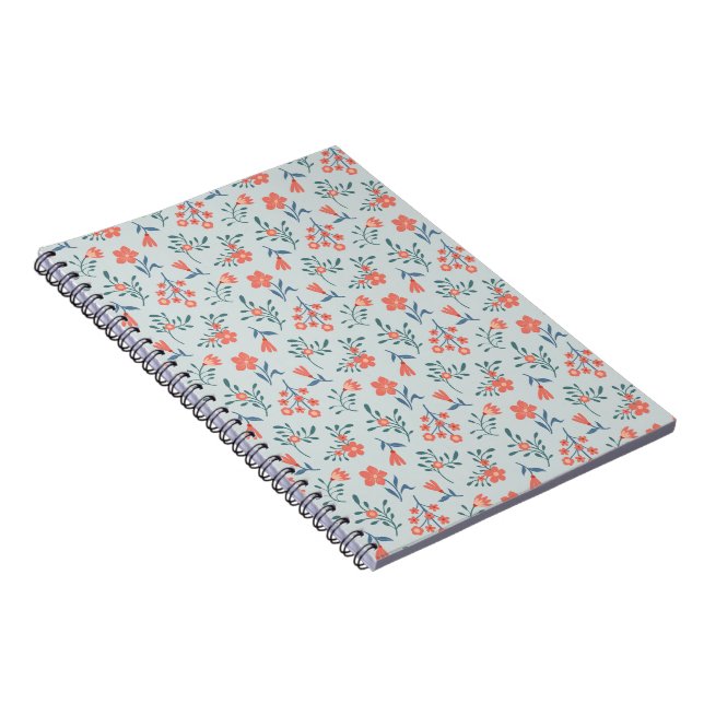 Carnet Motif floral Prairie de corail (Côté Droit)
