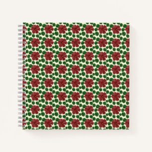 Carnet Motif floral rouge gras sans couture  