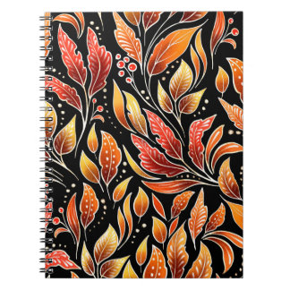 Carnet Motif floral sans soudure. Arrière - plan d'automn