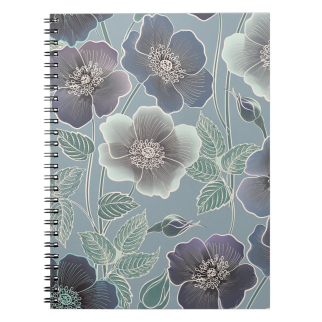 Carnet Motif floral sans soudure. Arrière - plan de fleur (Devant)