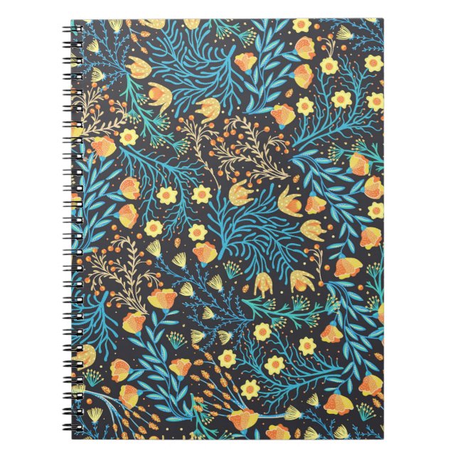 Carnet Motif floral sans soudure. Flèche créative dessiné (Devant)